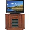 Leick Home 82232 Boulder Creek High Profile Corner TV Stand with Enclosed Storage For 50″ TV’s,20 L x 46 W x 36 Medium Oak