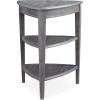 Leick Home 9009-GR Shield Side Table, Rustic Gray, 21 in x 21 in x 27 in