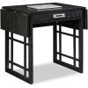 Leick Oak Drop Leaf Computer/Writing Desk, Black(Black)