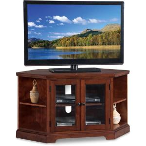 Leick Furniture Riley Holliday Bookshelf End Corner 50″ TV’s, Brown Cherry