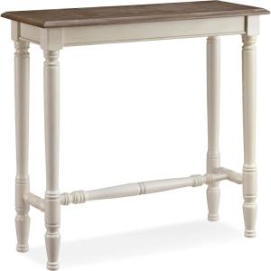 Leick Home 11732 Toscana Hall Console Table, Dry Brushed Ecru and Soft Gray Glazed Otter