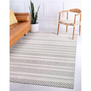 Leick Home 595777 Everald Multi-Pattern Indoor Outdoor Area Rug Rectangle 3’x5′