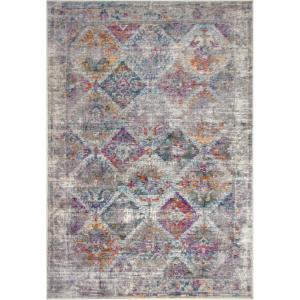 Leick Home 596205 Calian Vintage Multicolor Patchwork Boho Chic Faded Living Room Bedroom Area Rug Rectangle 5’3″ x 7’7″