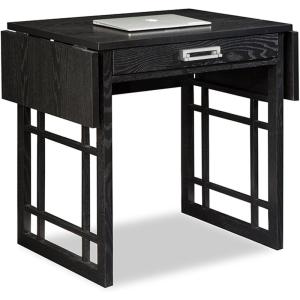 Leick Oak Drop Leaf Computer/Writing Desk, Black(Black)